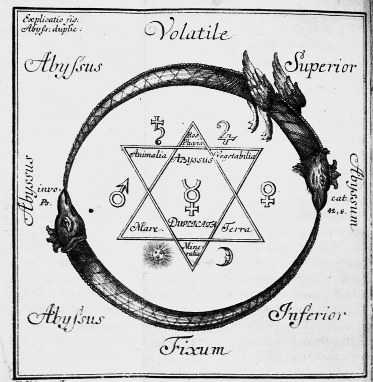 Ouroboros — the alchemical serpent devouring its own tail, symbol of the eternal cycle of transformation